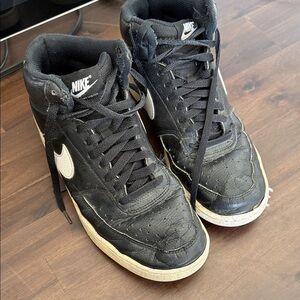 Nike Black and White High-Top Sneakers